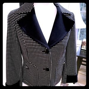 Talbots Petites Navy and Cream Jacket